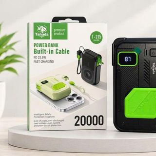 PIN DỰ PHÒNG TAHADA T-215 SẠC KHÔNG DÂY 4IN1 DUNG LƯỢNG 20.000MAH HỖ TRỢ SẠC NHANH 22.5W PD 20W