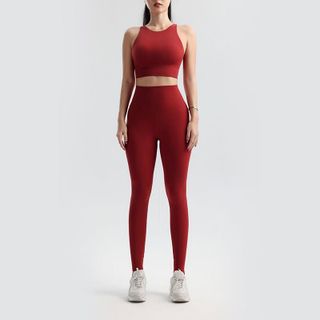 Set quần áo tập Yoga, Gym Naqiyayabei 731 Bra mút đúc, vải Creora lulu, vải nhẹ co dán đàn hồi tốt