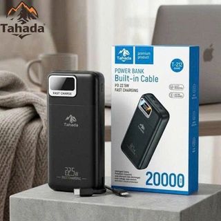 PIN DỰ PHÒNG CHÍNH HÃNG TAHADA T-212 DUNG LƯỢNG 20.000MAH HỖ TRỢ SẠC NHANH 22.5W PD 20W