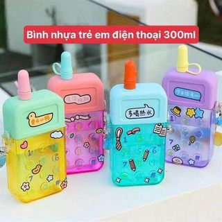 Bình Nước Nhựa Trẻ Em Hình Điện Thoại 300ml (THÙNG 64C)