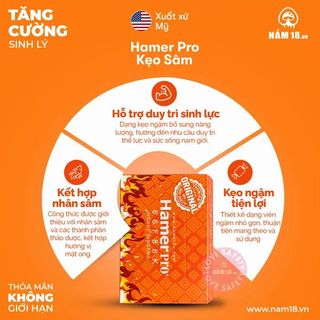 Kẹo Sâm Tăng Cường Sinh Lý Nam Hamer Pro USA | Viên Lẻ.
