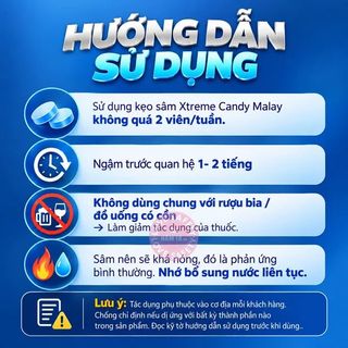 Kẹo Sâm Tăng Cường Sinh Lý Nam Xtreme Malaysia - Viên Lẻ.