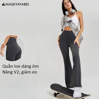 Quần dài ống loe NAQI 1001 vải poly mềm ôm trên loe dưới co dãn tốt