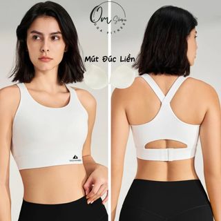 Áo Bra mút đúc NAQI 757 chống sốc, Áo tập yoga gym chạy bộ vải lulu quai chéo