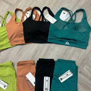 Set tập Gym Yoga Naqi 737 Múc đúc liền áo vải lulu co dãn đàn hôi mềm nhẹ thoải mái