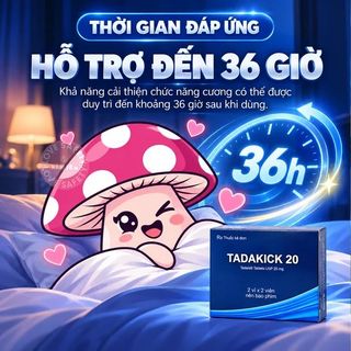 Viên Uống Cương Dương, Tăng Cường Sinh Lý Tadakick 20 | Hộp 4 Viên