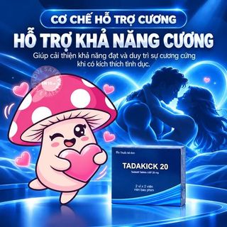 Viên Uống Cương Dương, Tăng Cường Sinh Lý Tadakick 20 | Hộp 4 Viên
