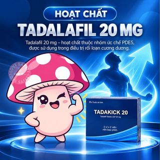 Viên Uống Cương Dương, Tăng Cường Sinh Lý Tadakick 20 | Hộp 4 Viên