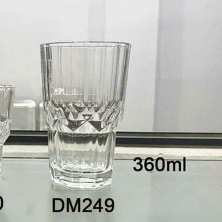 BỘ 6 LY THUỶ TINH CẠNH ĐÁY CAO 360ml DIAMONDS DM350 (T8)