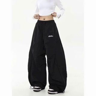 QUẦN DÙ NỮ ỐNG RỘNG XẾP LY
