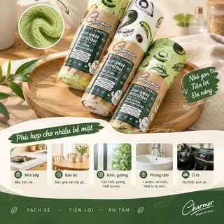CUỘN KHĂN LAU ĐA NĂNG CHARMER HỌA TIẾT QUẢ BƠ – GỌN GÀNG, TIỆN LỢI CHO MỌI GIAN BẾP