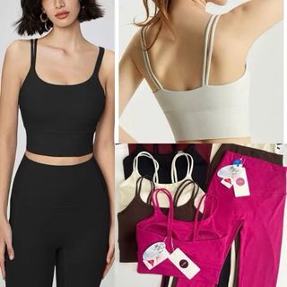 Set quần áo yoga gym 031/720 mút đúc vải Lycra cao cấp đỏ mận size M