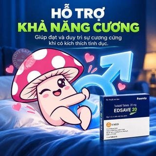Viên Uống Cương Dương, Tăng Cường Sinh Lý Edsave 20 | Hộp 4 Viên