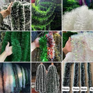(Combo 10 ) Dây Chồn Rộng 7cm , Dây Thông Noel , Dây Kim Tuyến Đuôi Chồn , Phụ Kiện Trang Trí Noel , Giáng Sinh , Cây Thông , Làm Vòng Nguyệt Quế , Chồn Tuyết