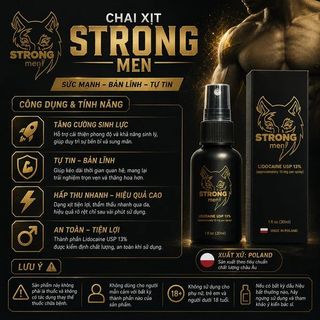 Chai Xịt Kéo Dài Thời Gian Strong Men 13%