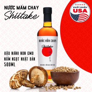 [Tặng 1 nước tương ăn bún] Combo 3 Nước mắm chay cao cấp Shiitake Chai Thuỷ Tinh nấm ngọt, đậu nành, thơm dứa