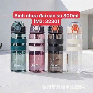 Bình Nước Nhựa Đai Cao Su 800ml 3230 (THÙNG 80C)