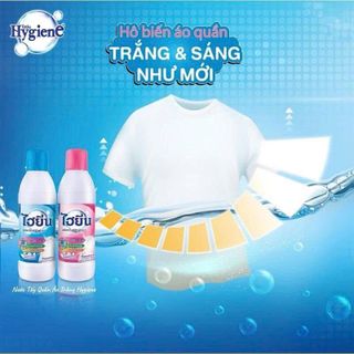 NƯỚC TẨY QUẦN ÁO TRẮNG HYGIENE NẮP XANH 600ml (T12)