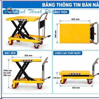 BÀN NÂNG DI ĐỘNG  NHẬP KHẨU TẢI TRỌNG 500KG (PT500B)