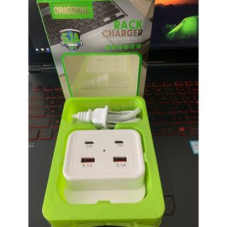 C55 – Củ/Cốc Sạcgồm 4 Cổng 2 USB 5,1A và 2 PD20W Cho Điện Thoại Di Động