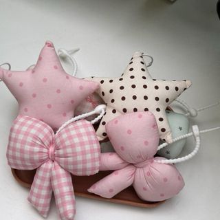 Charm Nơ Chần Bông Treo Túi Gam Màu Pastel Xinh Nhiều Màu Sắc Đẹp