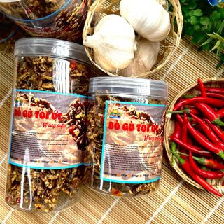 [Vị tỏi ớt cay mặn] Hũ 250gr Bò Gù Tỏi Ớt, bao tử cá ngừ đại dương sấy khô giòn tẩm vị cay mặn -Nông Sản Dũng Ca
