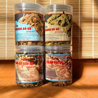 [Vị tỏi ớt cay mặn] Hũ 250gr Bò Gù Tỏi Ớt, bao tử cá ngừ đại dương sấy khô giòn tẩm vị cay mặn -Nông Sản Dũng Ca
