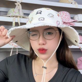 Mũ bucket, nón bucket nữ cao bồi HỌA TIẾT HOẠT HÌNH ĐÁNG YÊU