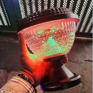 ĐÈN GẮN TRỤ CỔNG NĂNG LƯỢNG MẶT TRỜI 3 CHẾ ĐỘ 7 MÀU 19cm (T10)