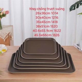 Khay Chữ Nhật Chống Trượt 1520 38*51cm (THÙNG 14C)