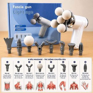 MÁY MASSAGE CẦM TAY 9 ĐẦU FASCIA GUN LM150 (T40)