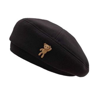 Mũ nồi, mũ beret tag hình con gấu cute Chất Nỉ Nhung nhà Humi Home