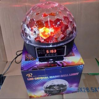 ĐÈN LED VŨ TRƯỜNG QUẢ CẦU XOAY 7 MÀU CẢM ỨNG ÂM THANH (T30)