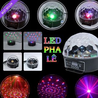 ĐÈN LED VŨ TRƯỜNG QUẢ CẦU XOAY 7 MÀU CẢM ỨNG ÂM THANH (T30)