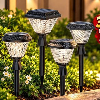 ĐÈN CẮM ĐẤT NĂNG LƯỢNG MẶT TRỜI TRANG TRÍ SÂN VƯỜN 3 CHẾ ĐỘ 7 MÀU (T10)