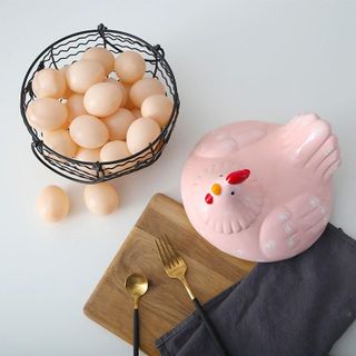 Rổ đựng trứng gà màu hồng