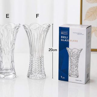 BÌNH CẮM HOA THUỶ TINH MIỆNG BÈO 20cm DELI DSHP128-1 (T24)