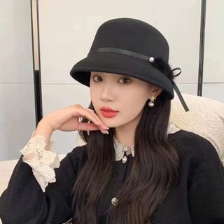 Mũ dạ dáng tiểu thư hình NƠ NHỎ form cứng cáp dành cho nữ Phong Cách Hàn Quốc Form Unisex phù hợp đi chơi, dạo phố, du lịch