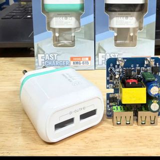CS68 – Củ sạc Kim cương KMG-615 có 2 cổng usb