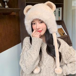 Nón lông tai gấu cute Humi Home