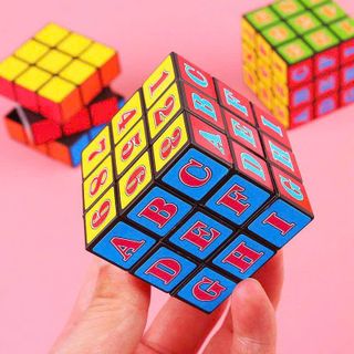 RUBIK MẶT CHỮ VÀ SỐ  Size 6cm