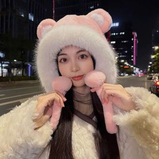 Nón lông tai gấu cute Humi Home