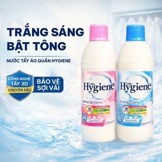 NƯỚC TẨY QUẦN ÁO TRẮNG HYGIENE NẮP HỒNG 600ml (T12)