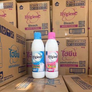 NƯỚC TẨY QUẦN ÁO TRẮNG HYGIENE NẮP HỒNG 600ml (T12)