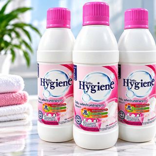 NƯỚC TẨY QUẦN ÁO TRẮNG HYGIENE NẮP HỒNG 600ml (T12)