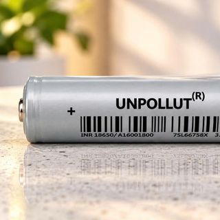 PIN SẠC UNPOLLUT 18650 3.7V ĐẦU NHỌN MÀU XÁM (43g-T100)
