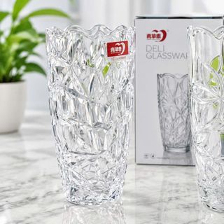 BÌNH CẮM HOA THUỶ TINH MIỆNG BÈO 24cm DELI DSHP122-2 (T12)
