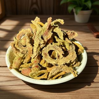 Snack Bao tử cá ngừ đại dương giòn lắc vị ớt xiêm xanh, bao tử cá bò gù sấy khô tẩm vị ăn liền - Nông Sản Dũng Ca