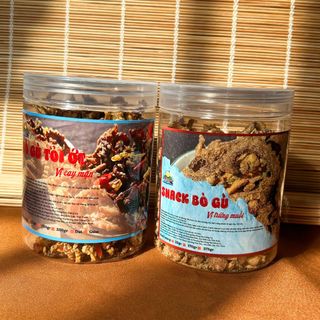 [Vị tỏi ớt cay mặn] Hũ 150gr Bò gù rim tỏi ớt, bao tử cá ngừ sấy khô giòn vị cay mặn-Nông Sản Dũng Ca