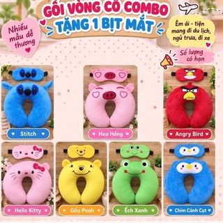 gối kê cổ kèm bịt mắt